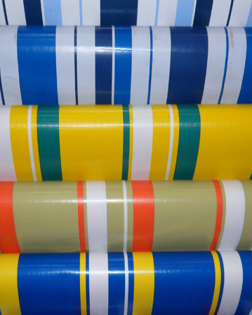 PVC color striped mesh cloth